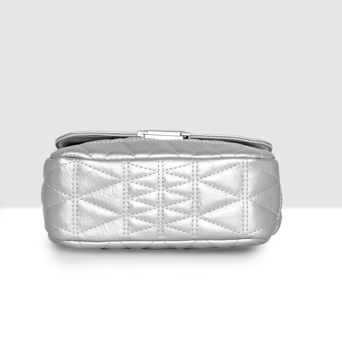 Diamond Quilted Lock Flap Slingbag For Womens