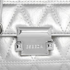 Diamond Quilted Lock Flap Slingbag For Womens