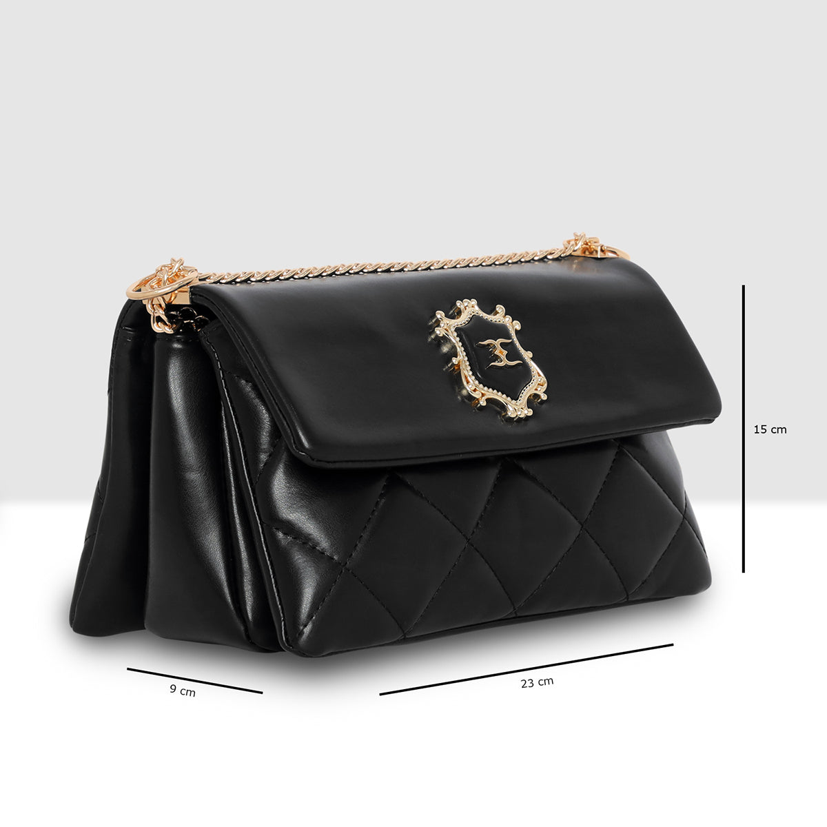 Emerald Crest Quilted Slingbag For women