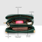 Emerald Crest Quilted Slingbag For women