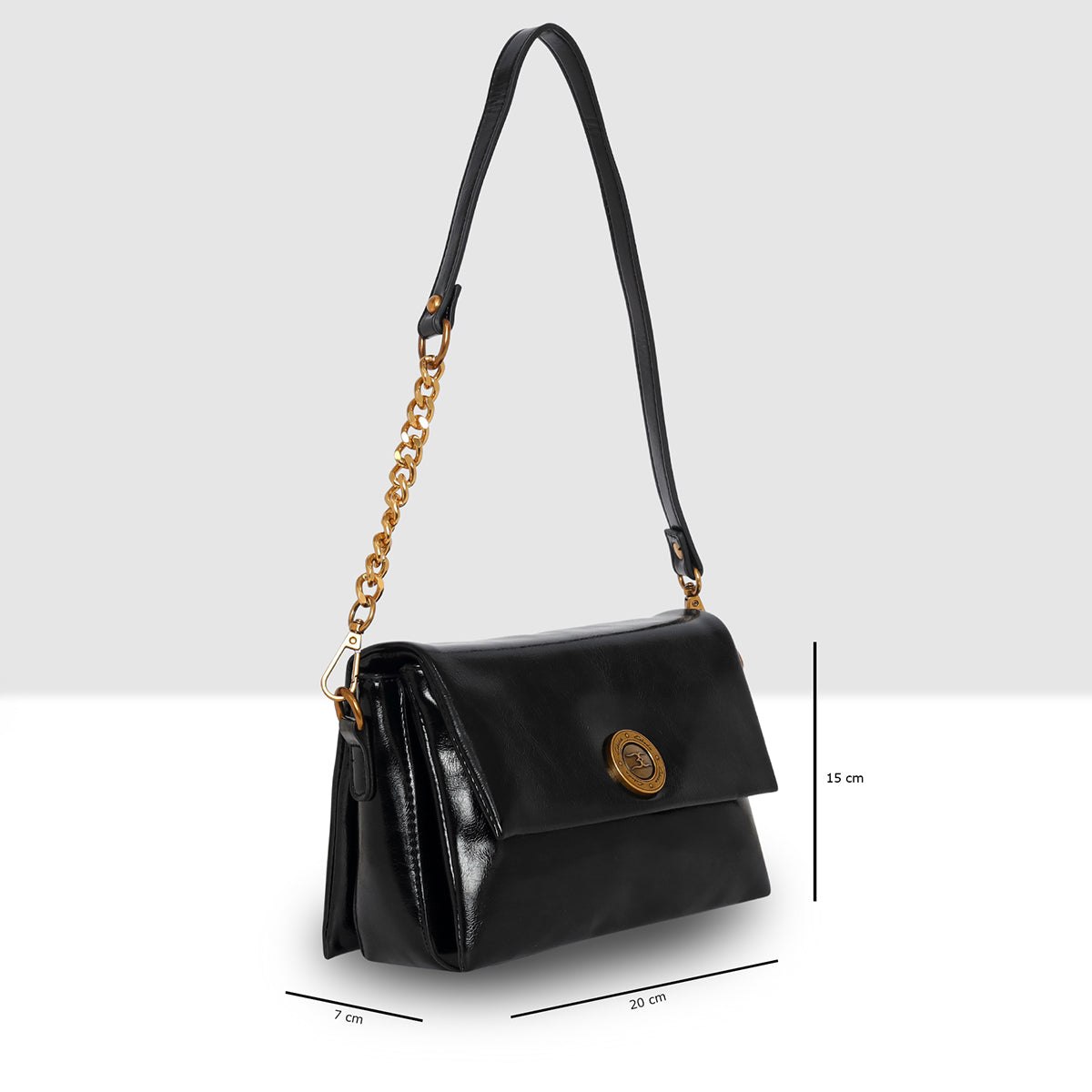 Glossy Shine Luxe Flap Slingbag For Womens