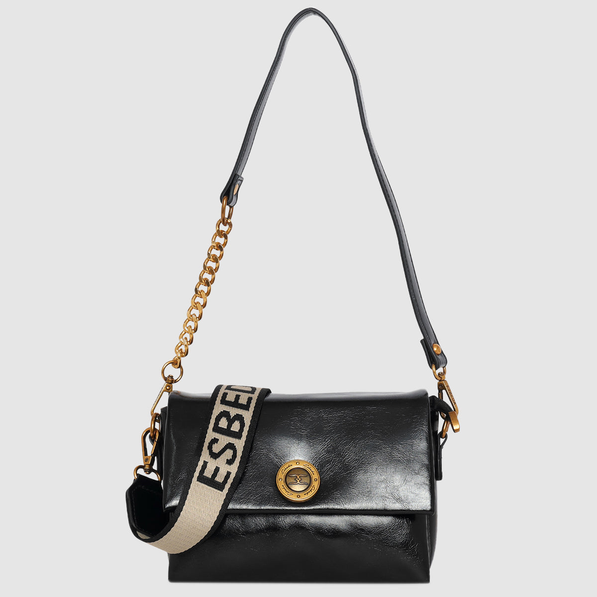Glossy Shine Luxe Flap Slingbag For Womens
