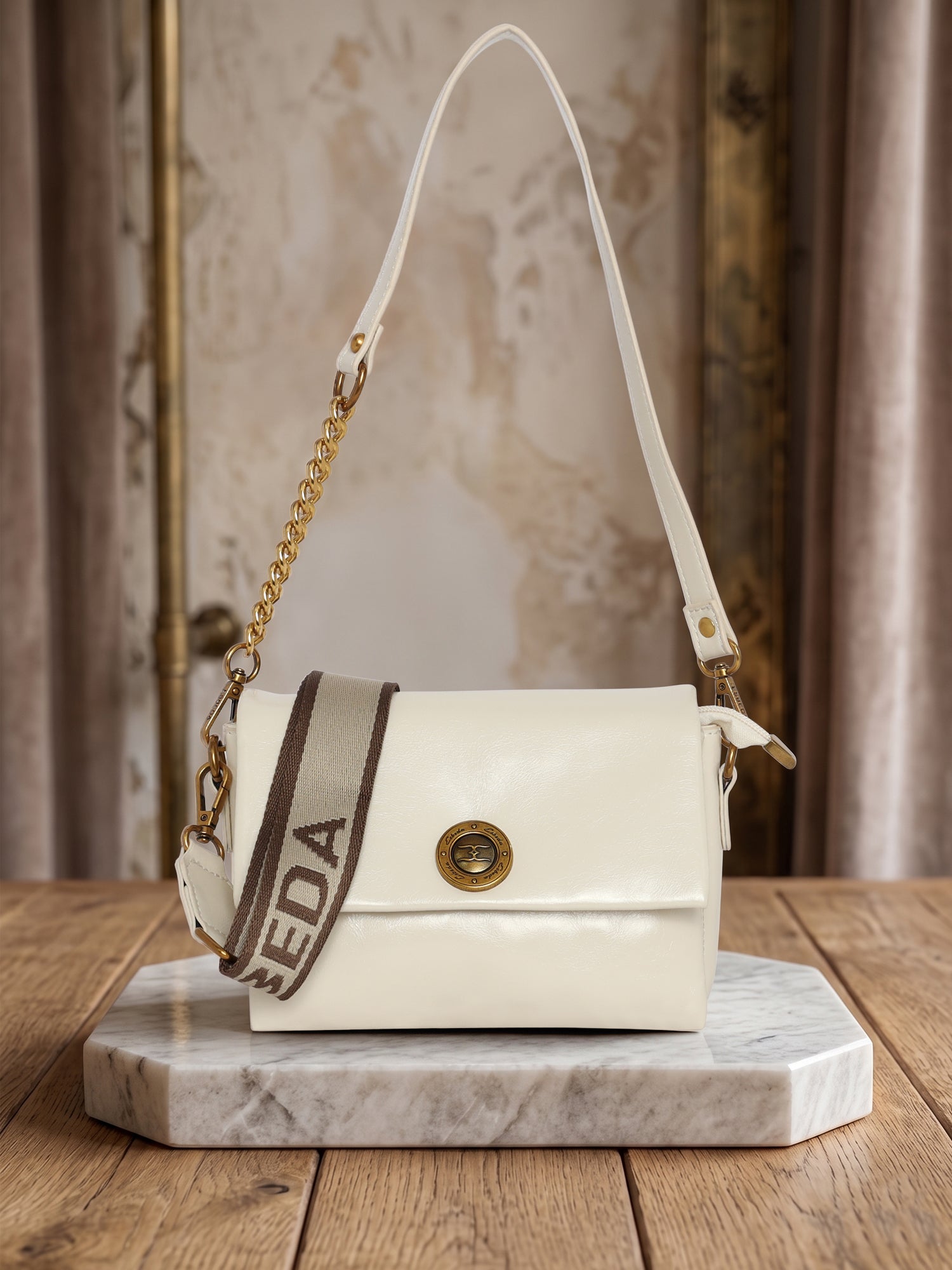 Glossy Shine Luxe Flap Slingbag For Womens