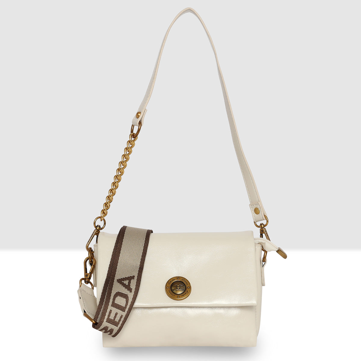 Glossy Shine Luxe Flap Slingbag For Womens