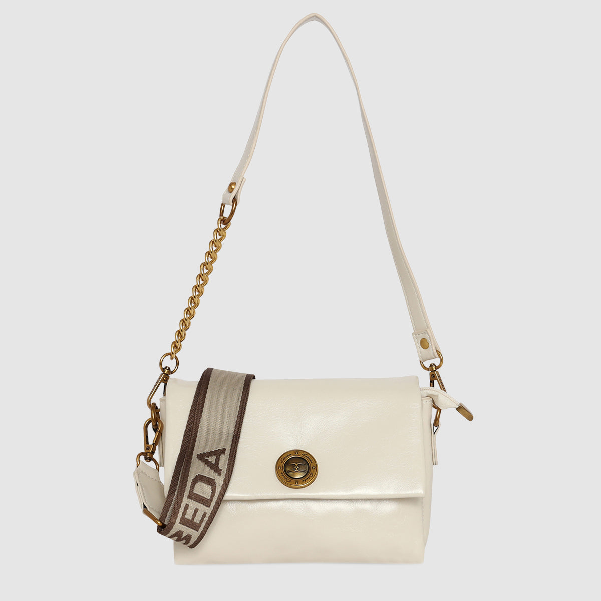 Glossy Shine Luxe Flap Slingbag For Womens