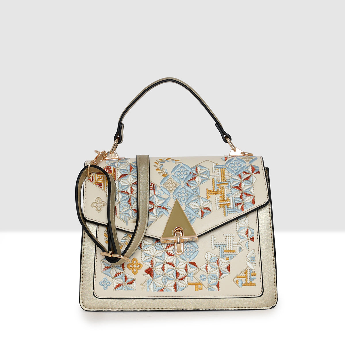 Heritage Embroidered Flap Slingbag For Womens