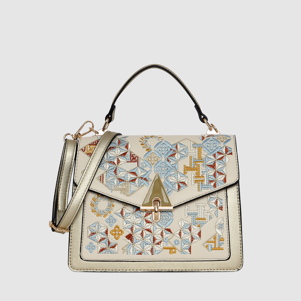 Heritage Embroidered Flap Slingbag For Womens