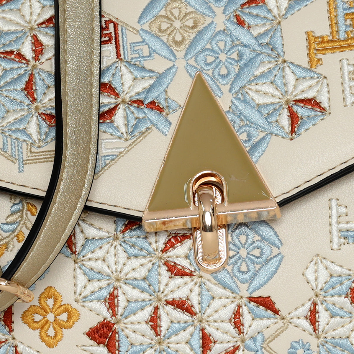 Heritage Embroidered Flap Slingbag For Womens