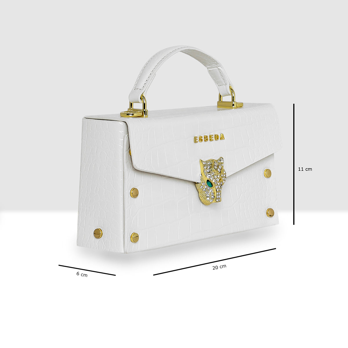 Royal Crystal Panther Lock Handbag For Womens