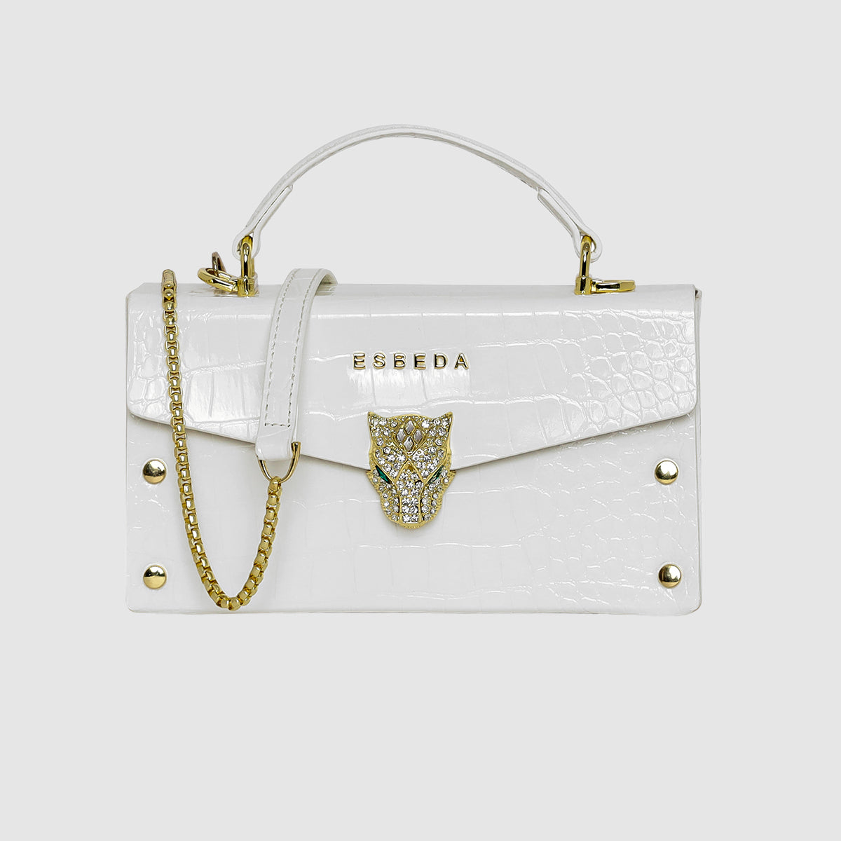 Royal Crystal Panther Lock Handbag For Womens