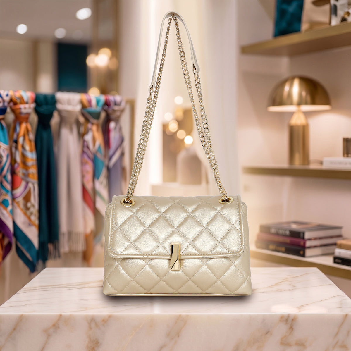 Elegant padded quilted Slingbag For Womens Main image