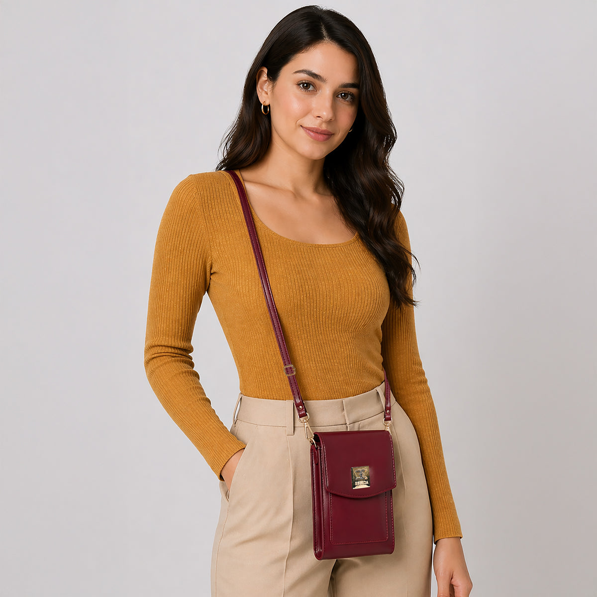 Flaplock Mini Mobile Slingbag For Womens