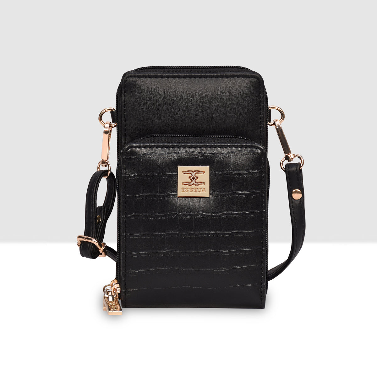 Croco Luxe Mini Mobile Sling Bag For Womens Secondary image