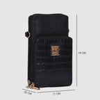 Croco Luxe Mini Mobile Sling Bag For Womens