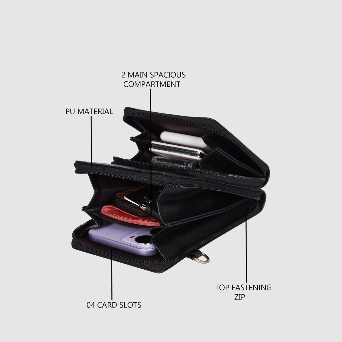 Croco Luxe Mini Mobile Sling Bag For Womens