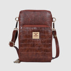 Croco Luxe Mini Mobile Sling Bag For Womens