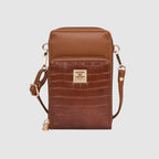 Croco Luxe Mini Mobile Sling Bag For Womens