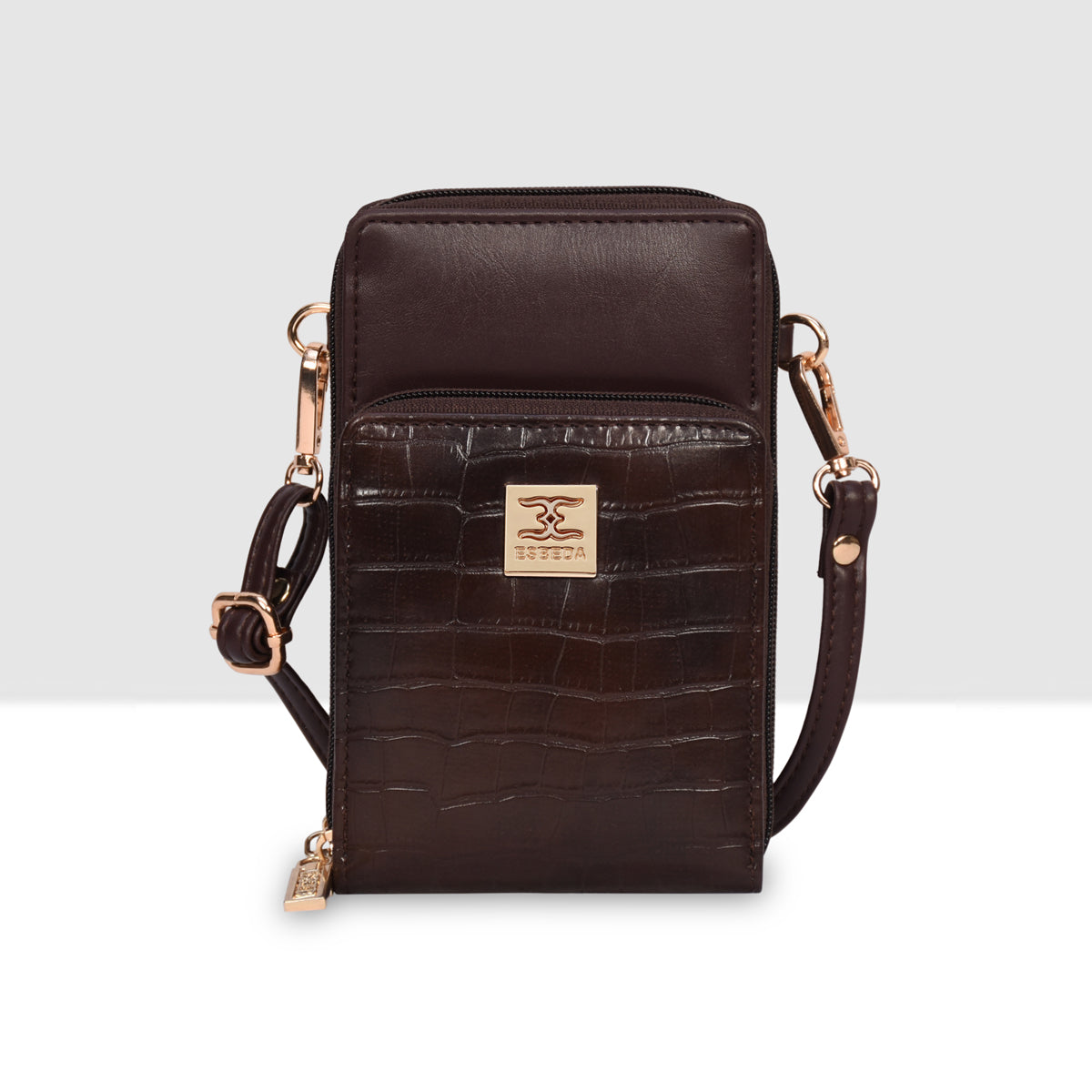 Croco Luxe Mini Mobile Sling Bag For Womens