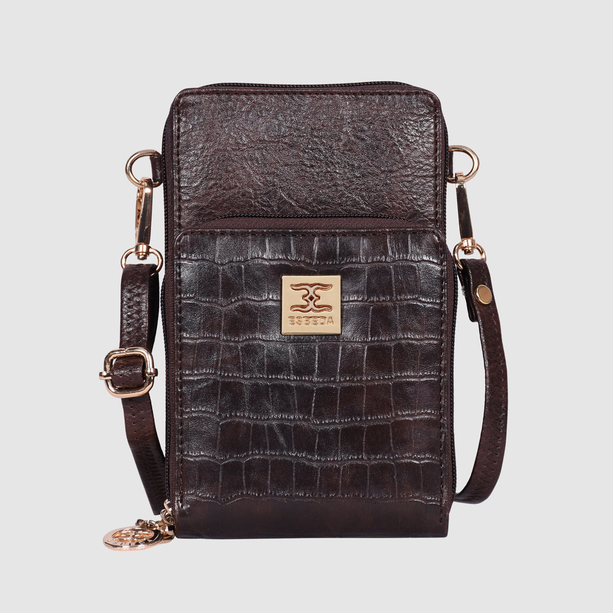 Croco Luxe Mini Mobile Sling Bag For Womens