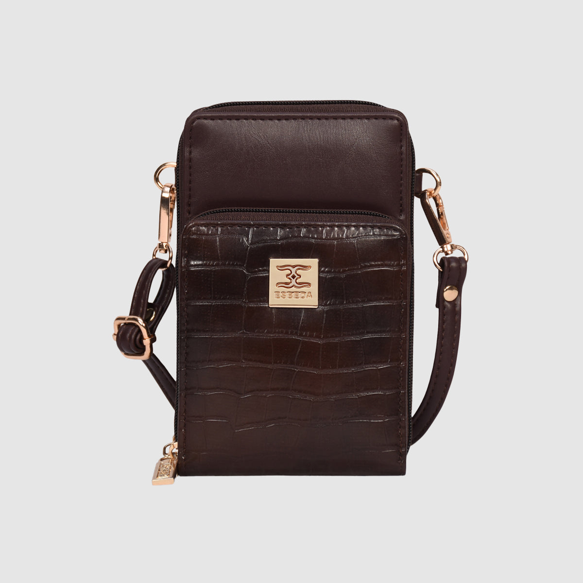 Croco Luxe Mini Mobile Sling Bag For Womens