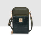 Croco Luxe Mini Mobile Sling Bag For Womens