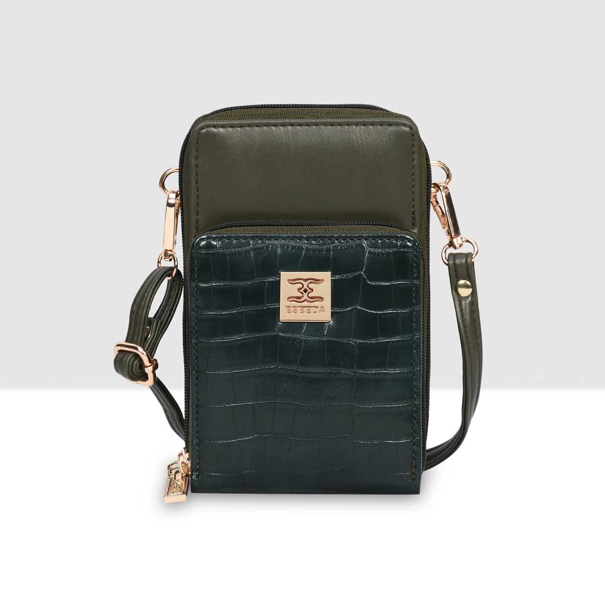 Croco Luxe Mini Mobile Sling Bag For Womens