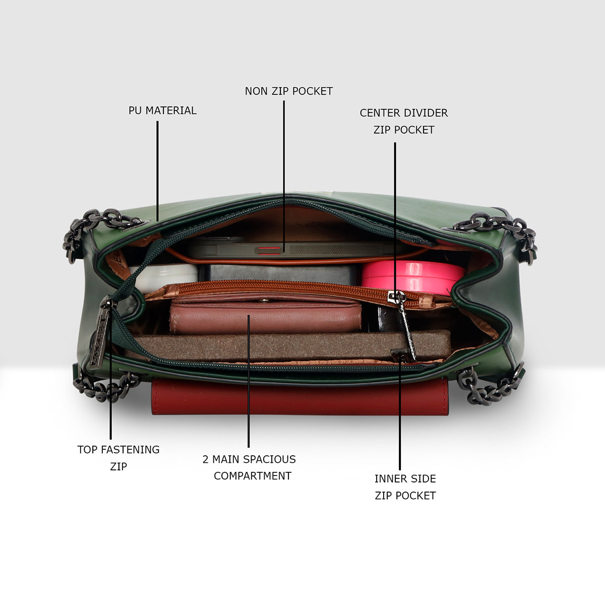 Crimson Glow Handbag