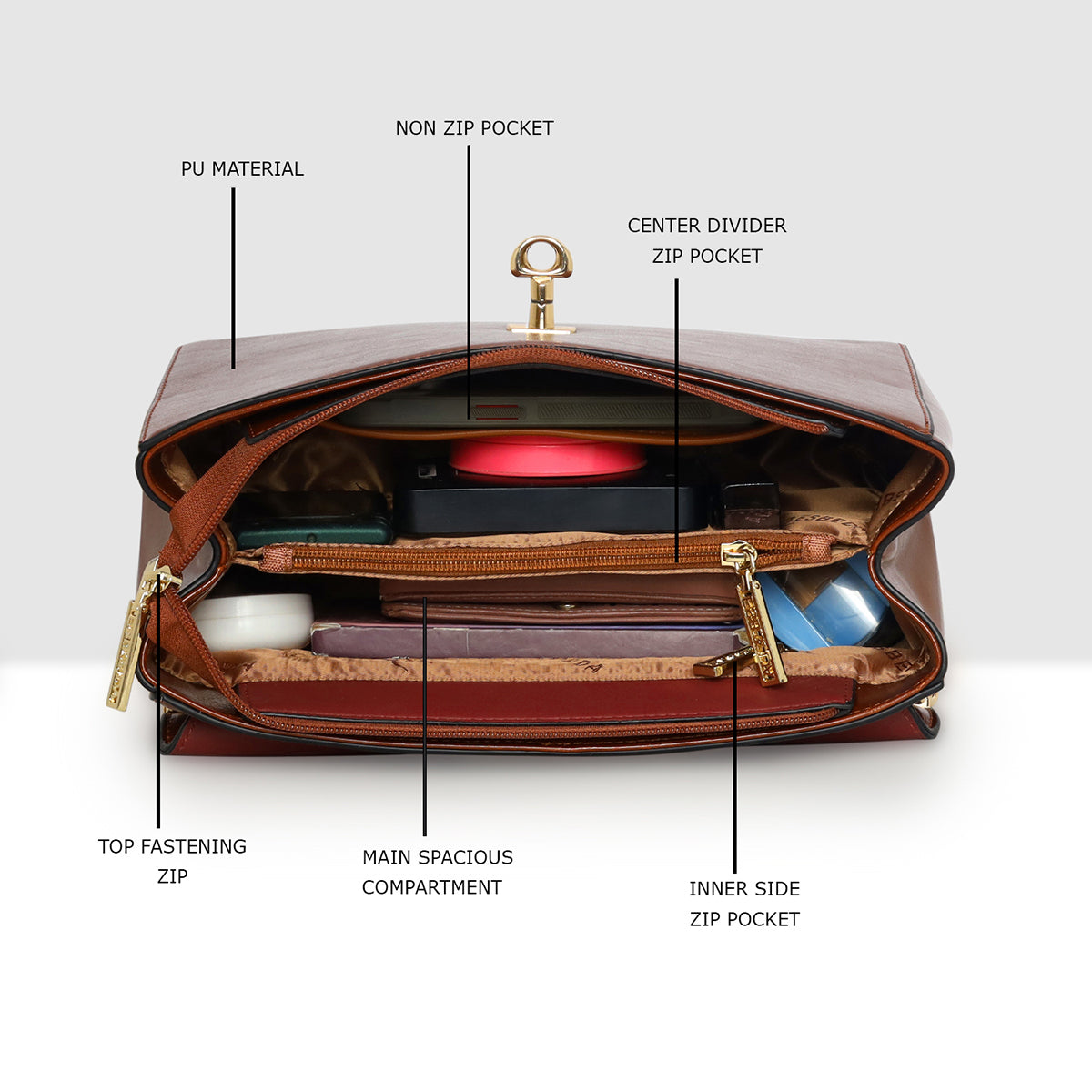 Twist Lock Elegance Handbag