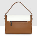 Dual Tone Flap Lock Handbag