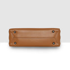 Dual Tone Flap Lock Handbag