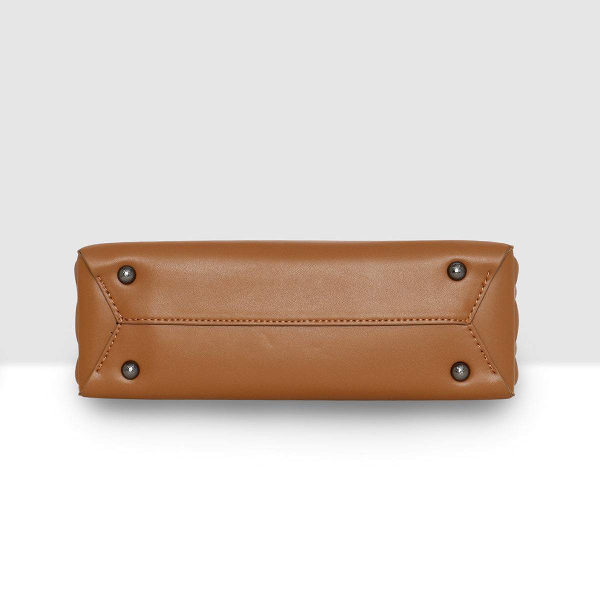 Dual Tone Flap Lock Handbag