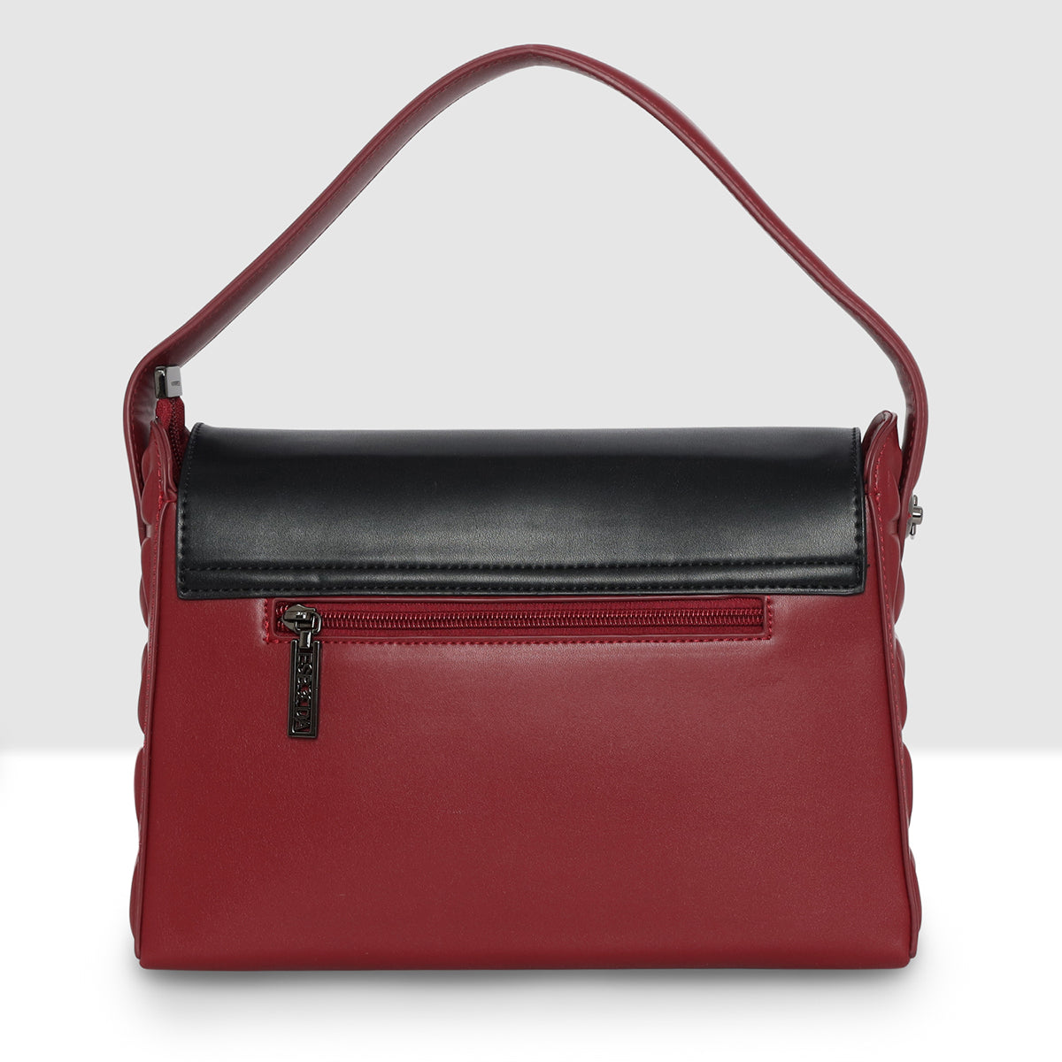 Dual Tone Flap Lock Handbag