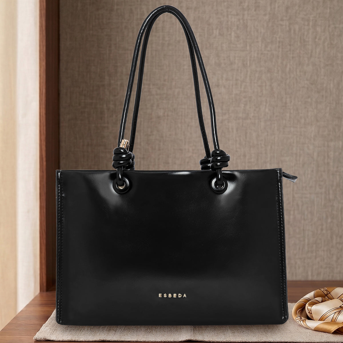 Knot Handle Structured Handbags