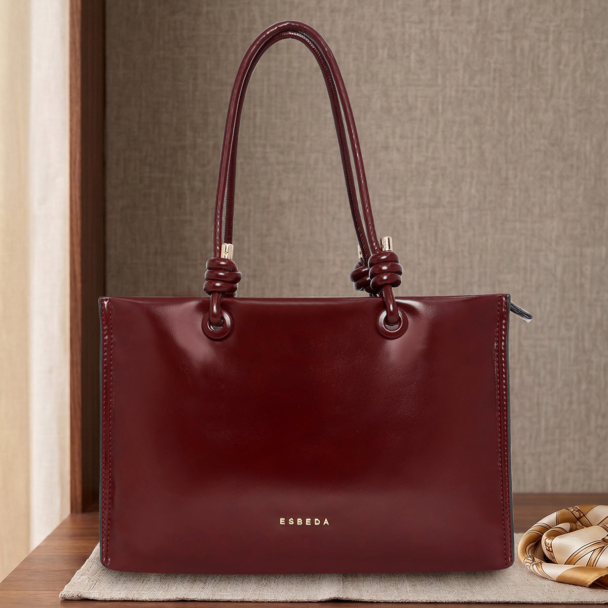 Knot Handle Structured Handbags