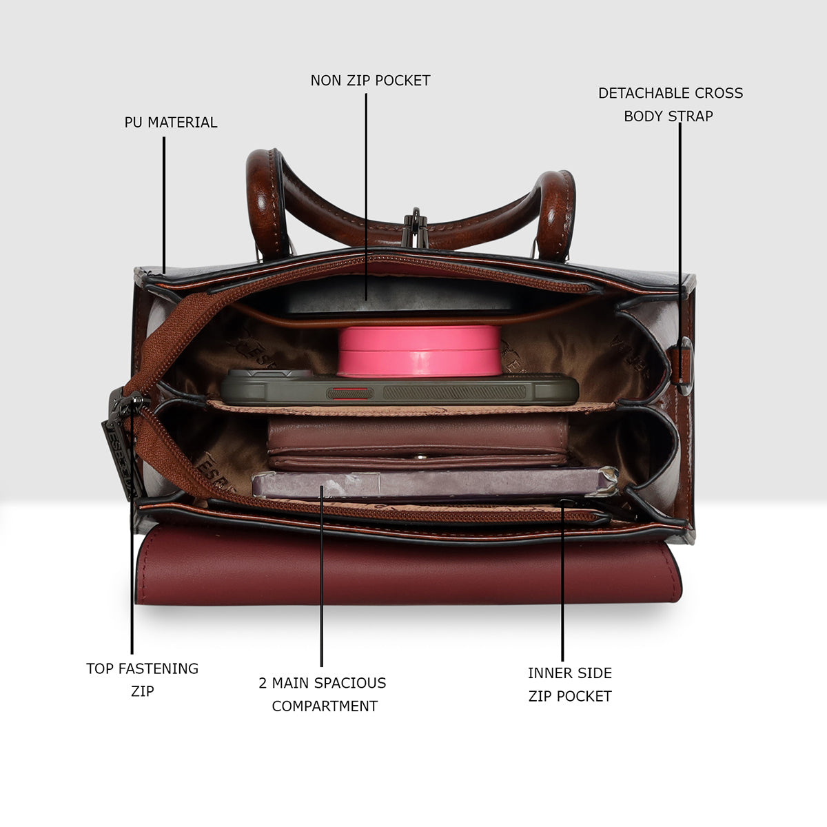 Vintage Lock Flap Handbag
