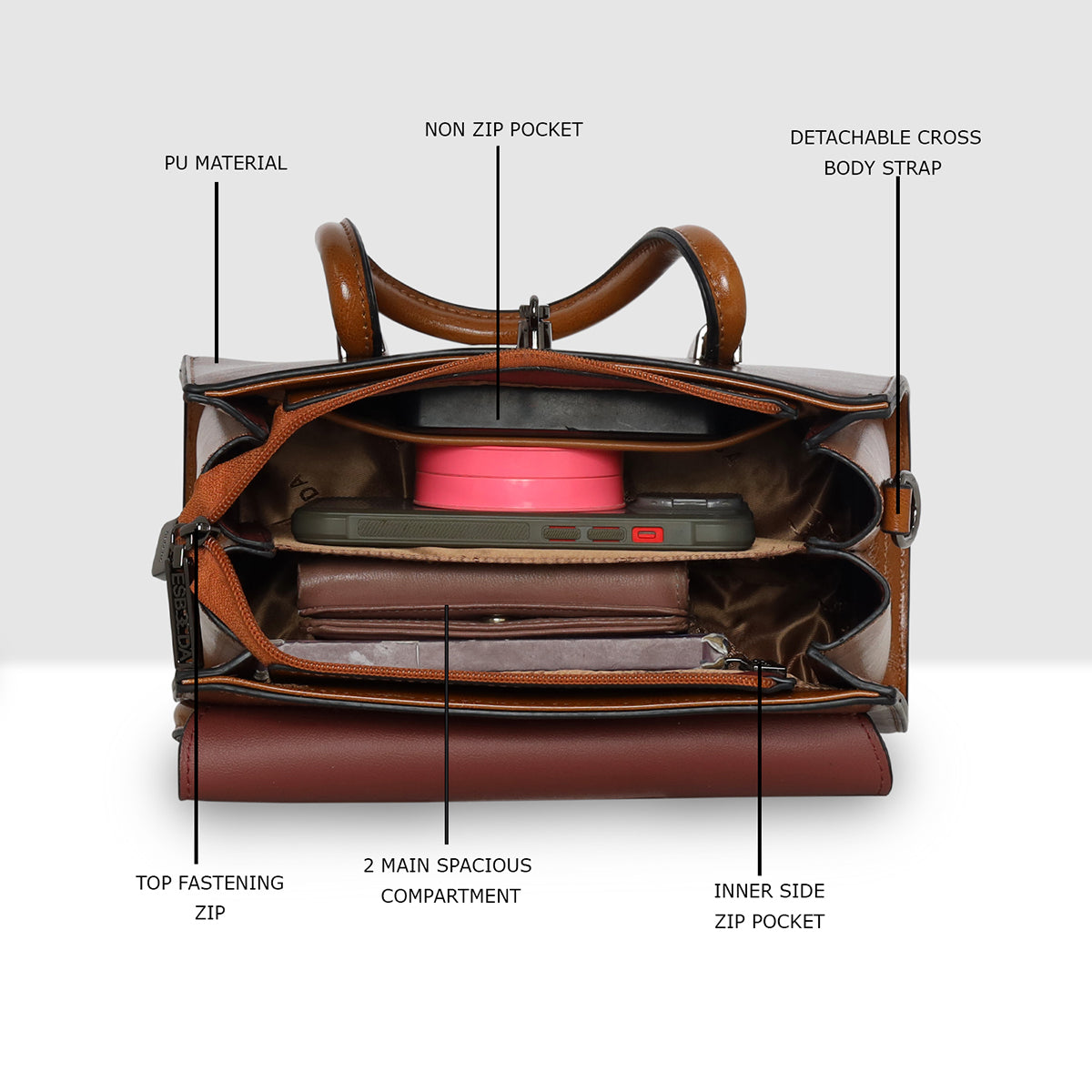 Vintage Lock Flap Handbag