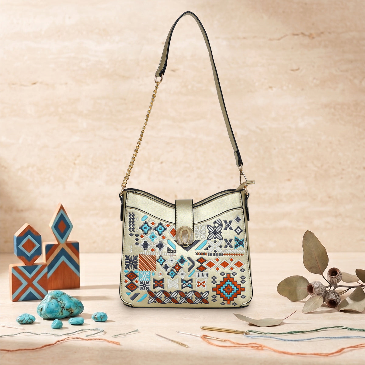 Boho Embroidered Handbag