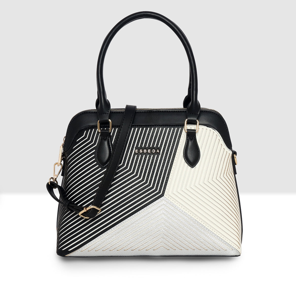 Geo Texture Structured Handbag
