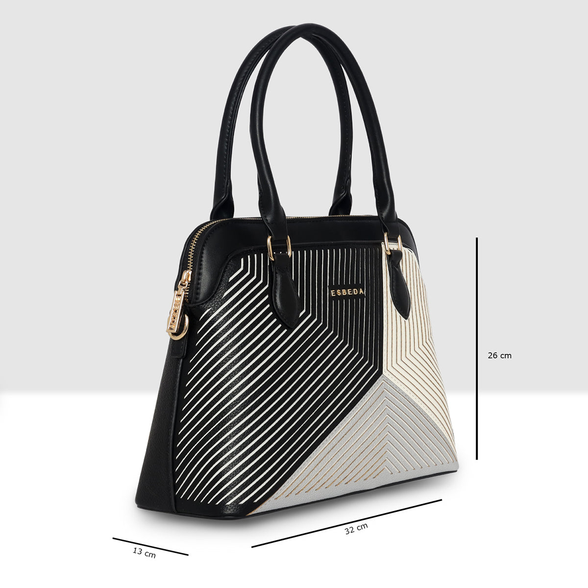 Geo Texture Structured Handbag