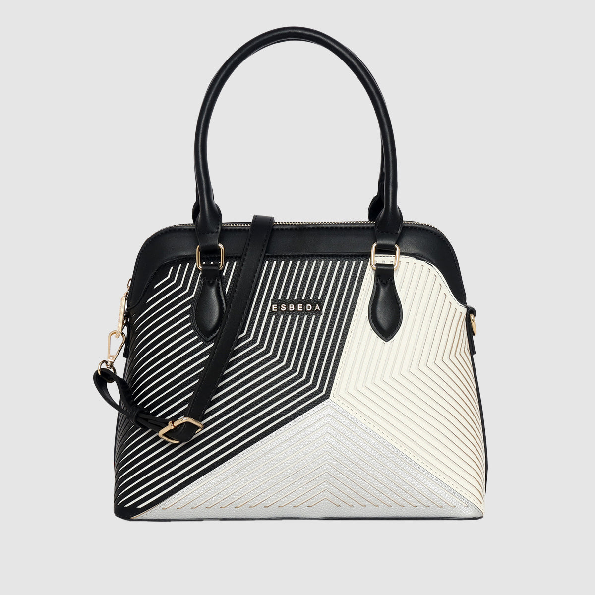 Geo Texture Structured Handbag