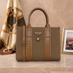 Lock Detail Structured Handbag