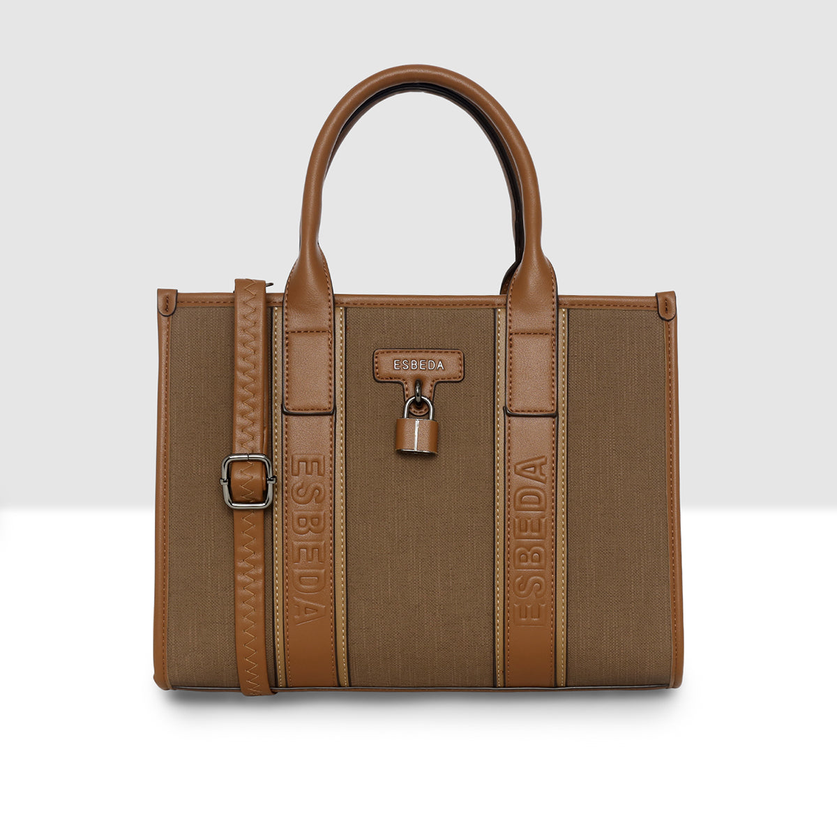 Lock Detail Structured Handbag Secondary image