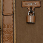 Lock Detail Structured Handbag