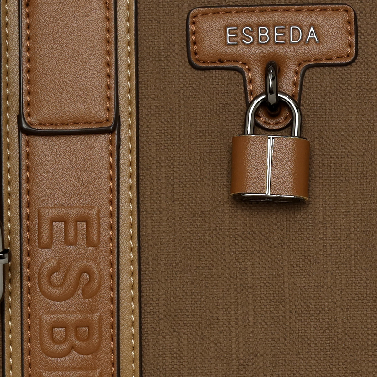 Lock Detail Structured Handbag