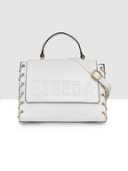 Logo Embossed Lace Up Handbag