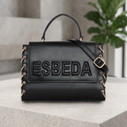 Logo Embossed Lace Up Handbag