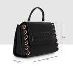 Logo Embossed Lace Up Handbag