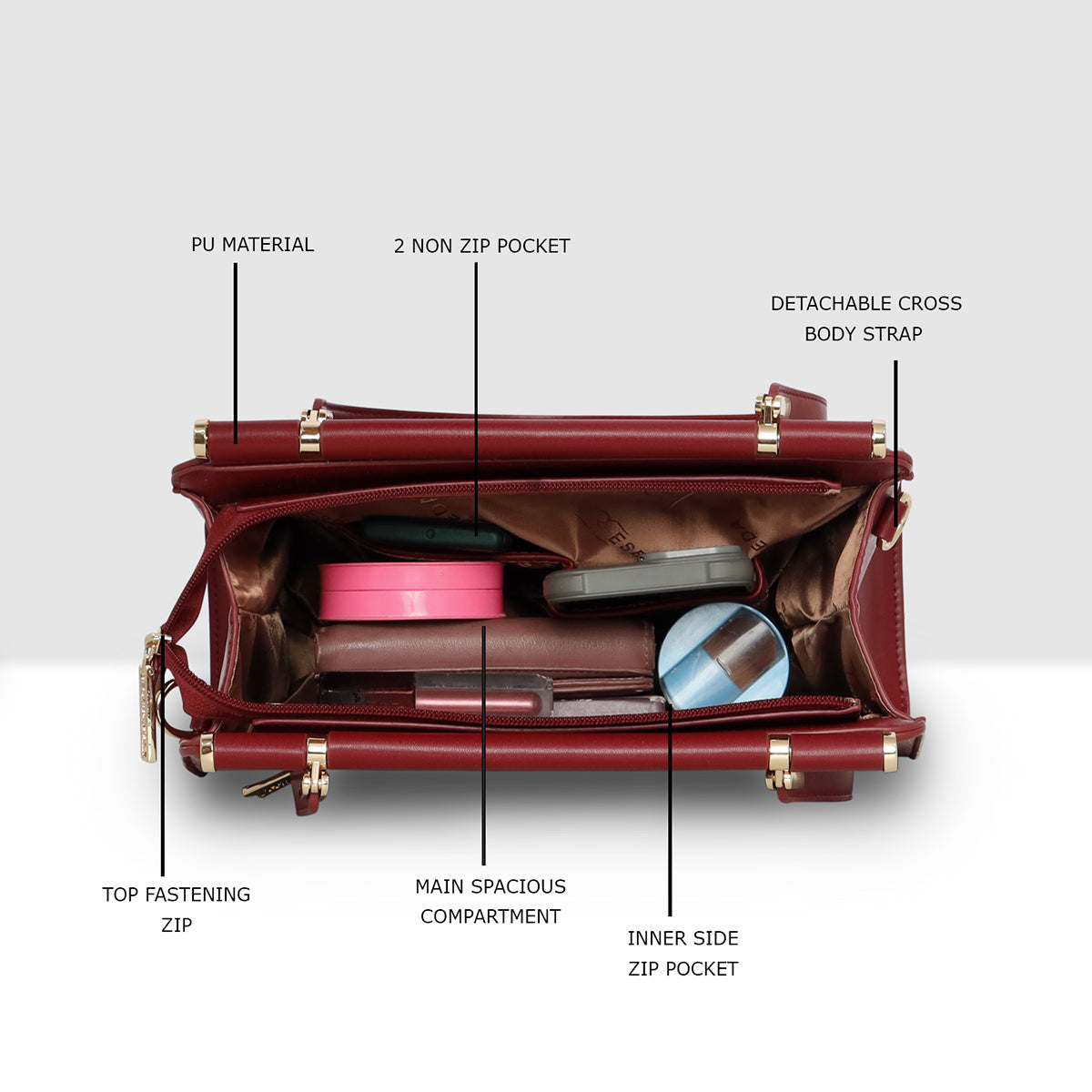 Luxe Panel Elegance Handbag