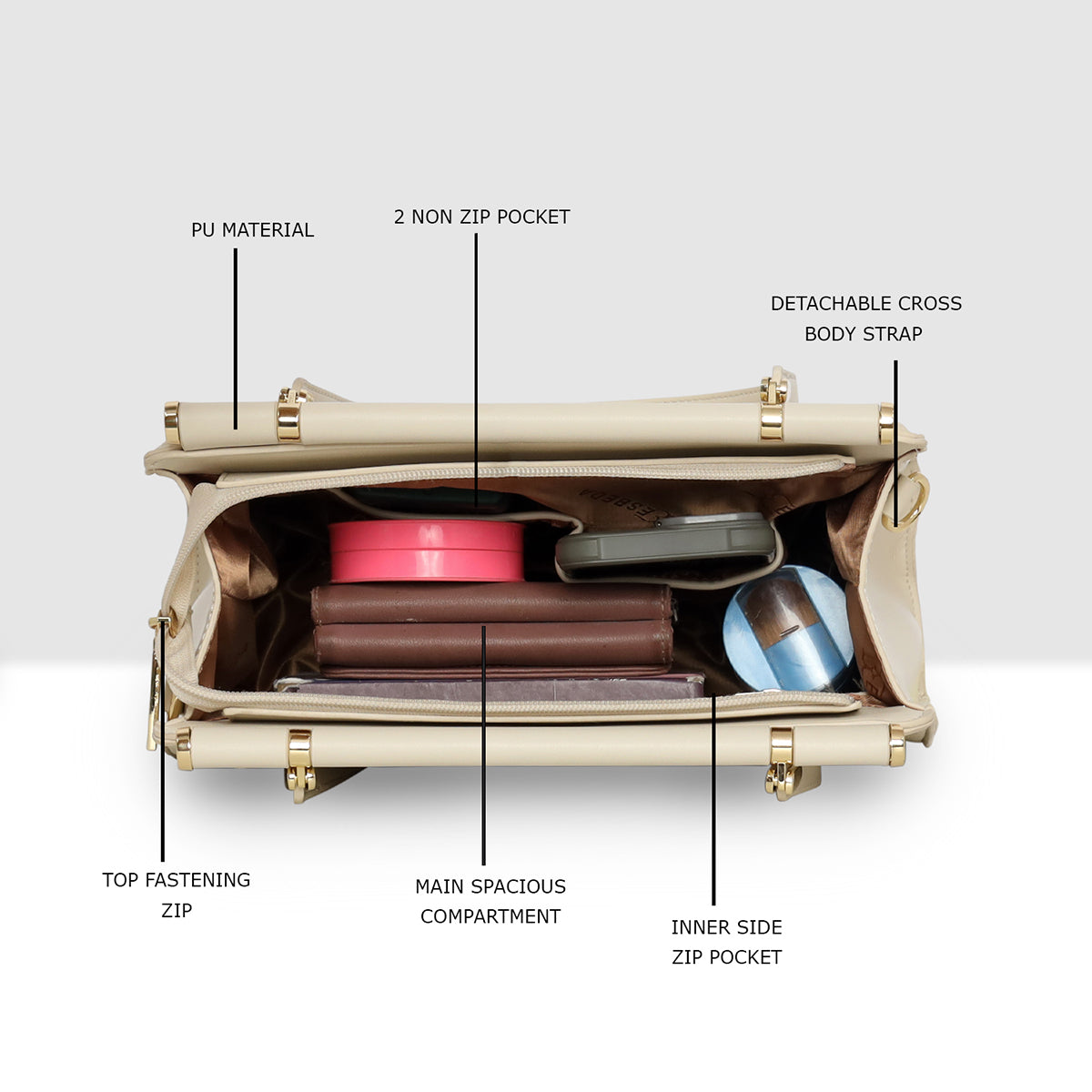 Luxe Panel Elegance Handbag