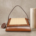 Textured-Weave-Flap-Handbag